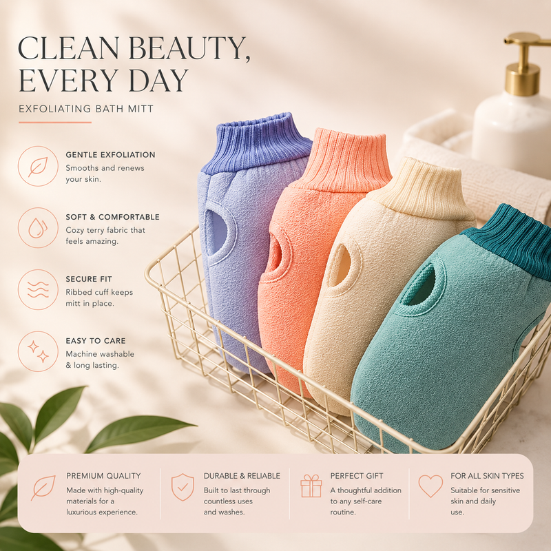 Soft Skin Exfoliating Gloves